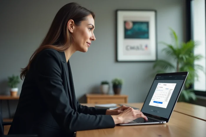 Femme professionnelle utilisant Boomerang for Gmail pour gérer ses emails et programmer des réponses